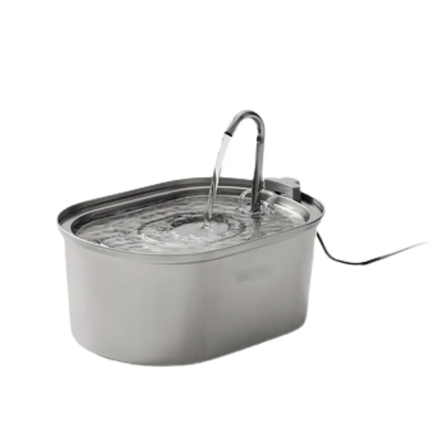 Fonte bebedouro de inox para pets, com 3,2 litros e saída em formato de torneira