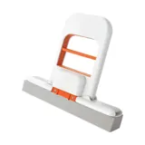 Mini mop branco e laranja com esponja cinza