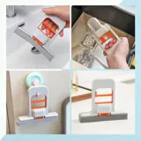 Mini mop sendo usado na pia e na bancada